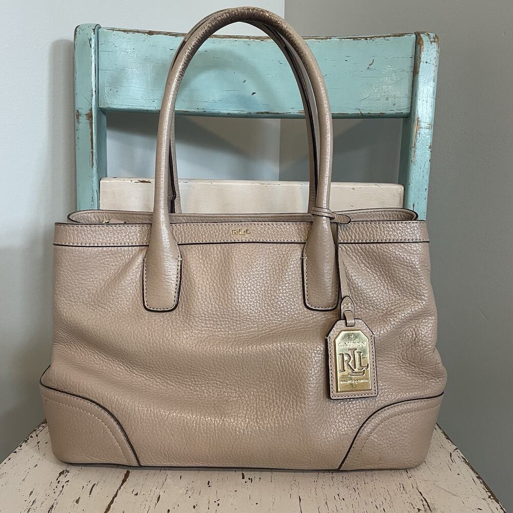 Lauren Ralph Lauren Taupe Tote Bag